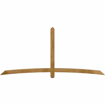 Ekena Millwork Bellingham Rough Sawn Timber Gable Bracket, Western Red Cedar, 108"W x 49"H x 4"D x 4"F, 11/12 Pitch GBW108X49X0404BEL00RWR